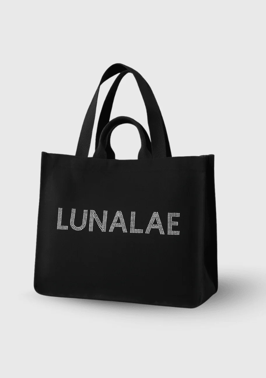 Diamante Tote Bag Black - Image 3