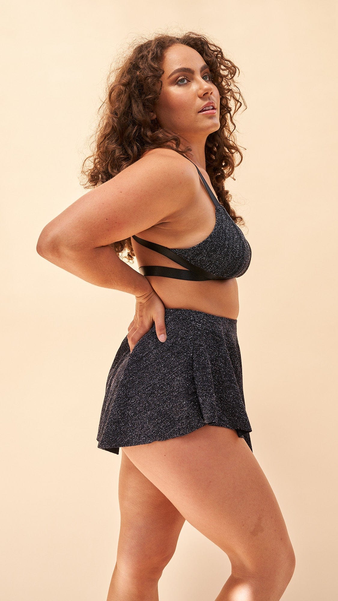 Free Flow Skort - High Waist Bottoms Crystal Black - Image 5