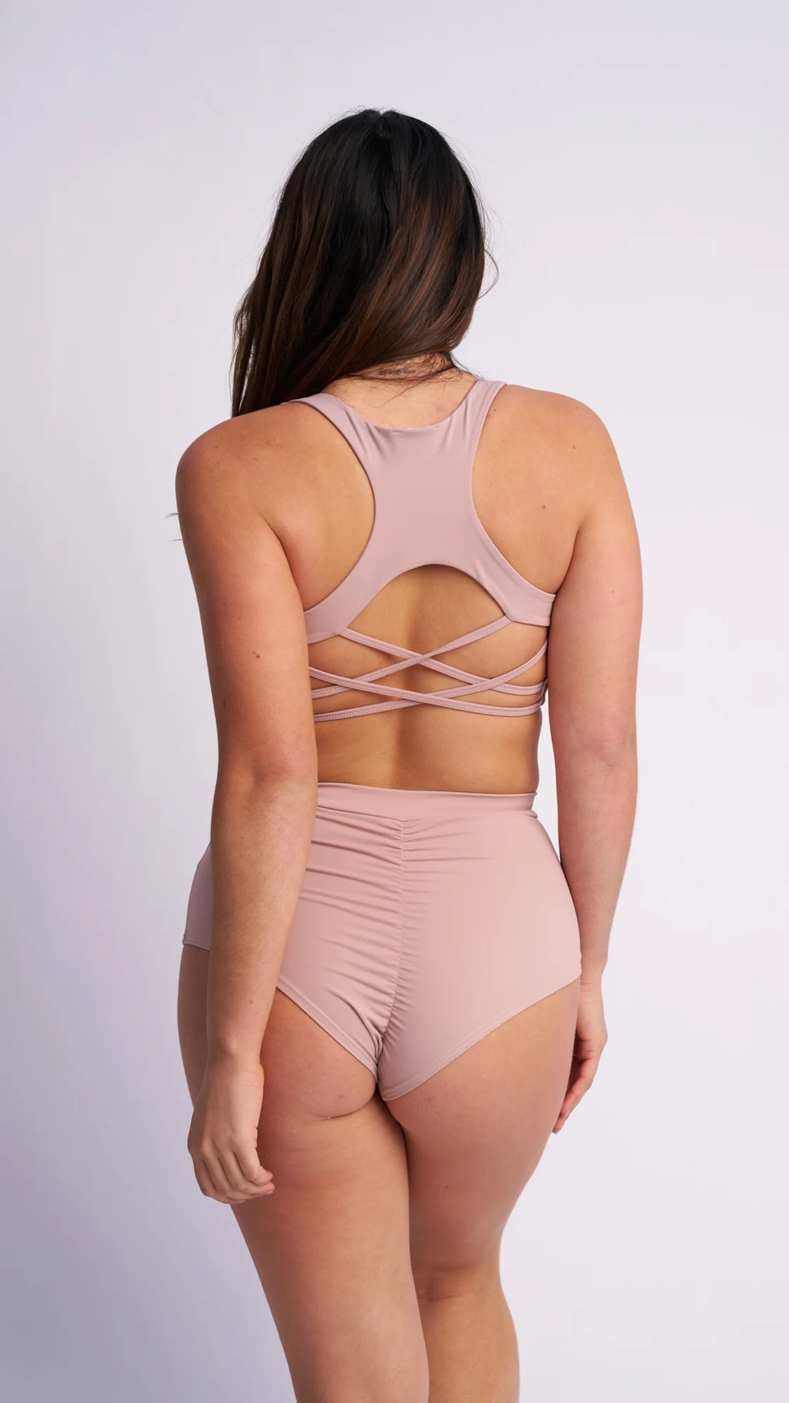 Aerolux Fabric: High Waist Basic Shorts Taupe - Image 3