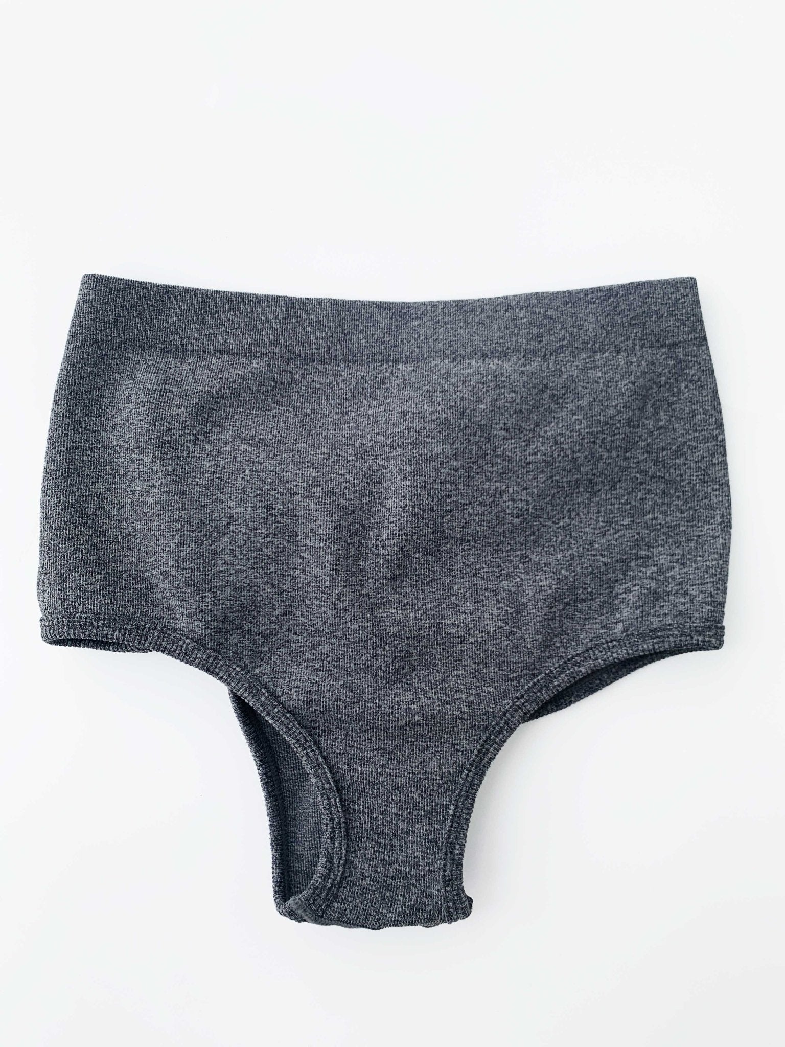 High Waist Bottom - Ribbed Scrunch Recycled Bottoms Grey - Image 9