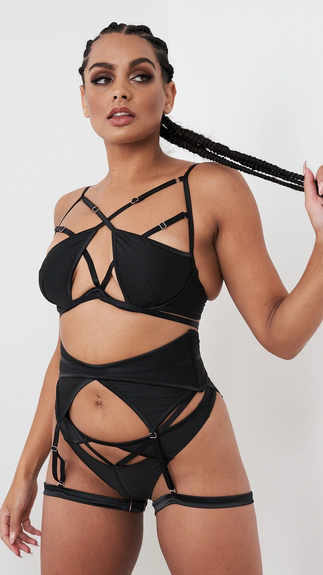 Lauren Suspender - Structured Suspender Recycled Black - Image 3