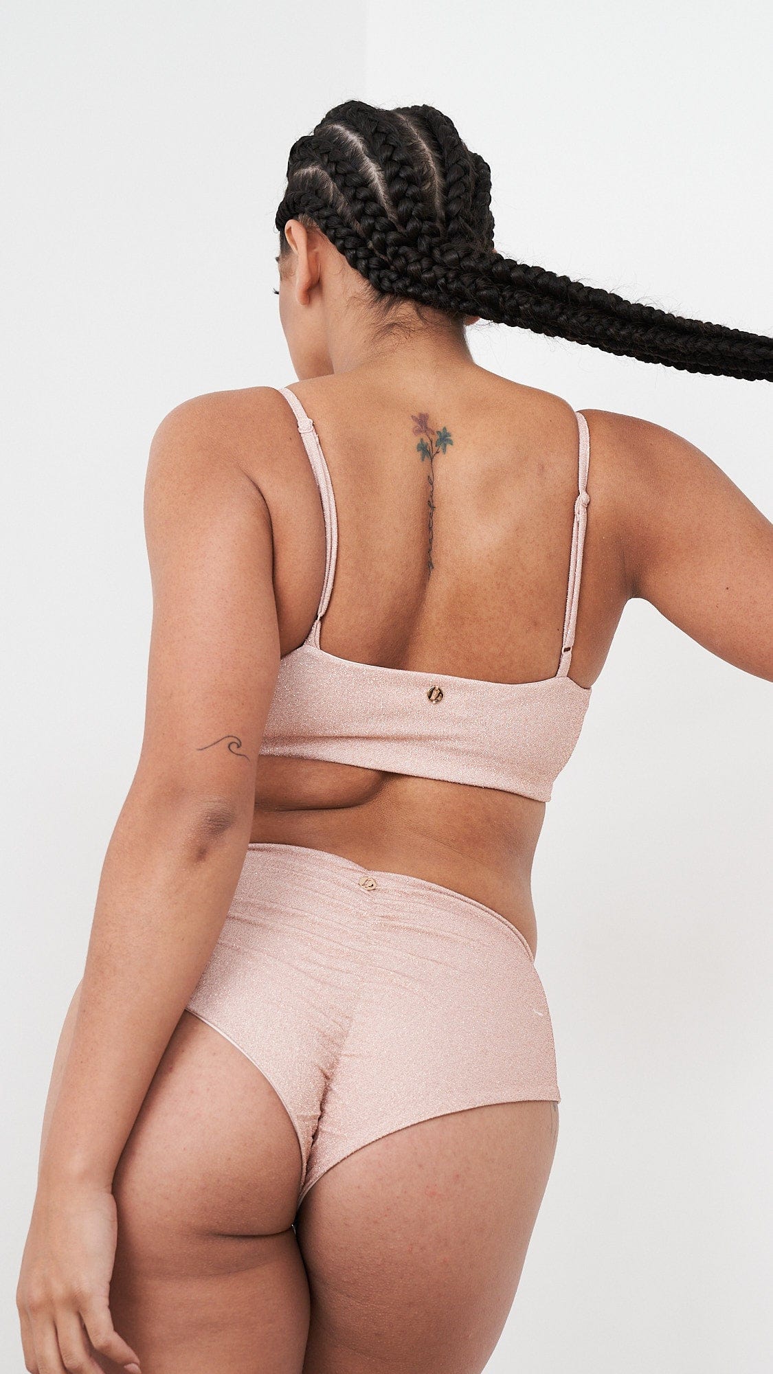 Paris Low Waist - Cross Over Low Waist Bottoms Rose - Image 5
