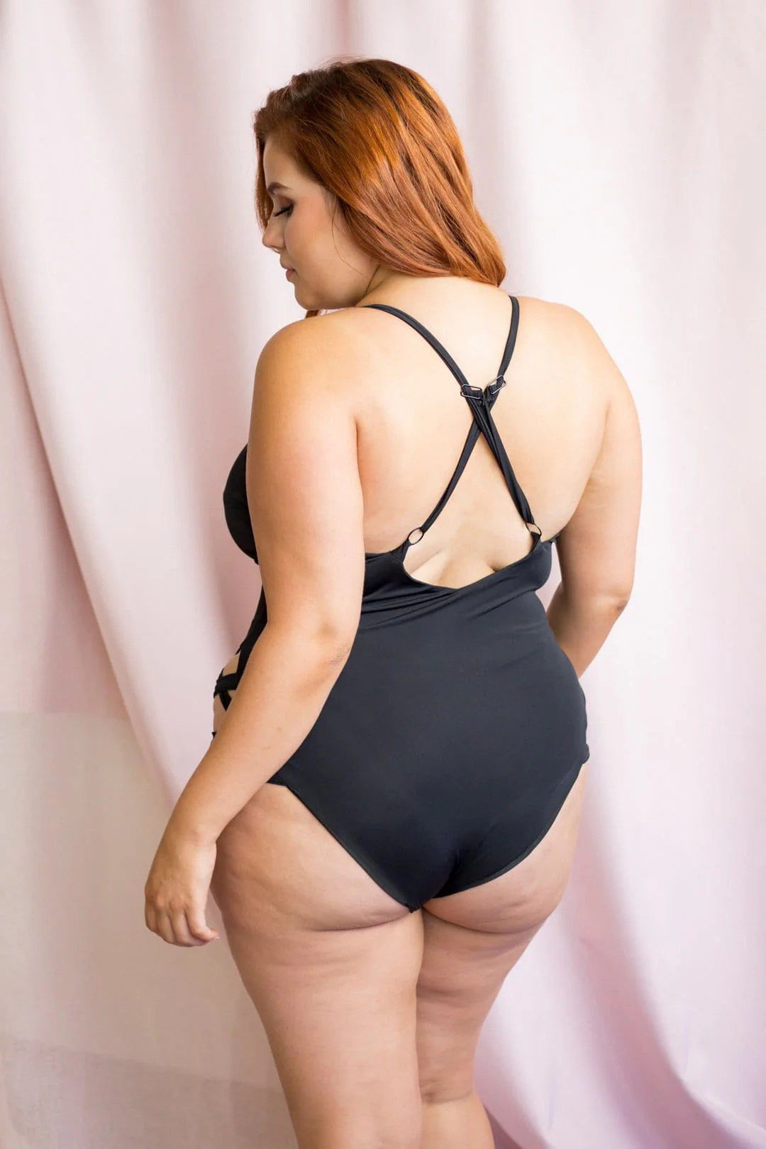 Yonce Bodysuit - Strappy Cut Out Bodysuit Black - Image 3
